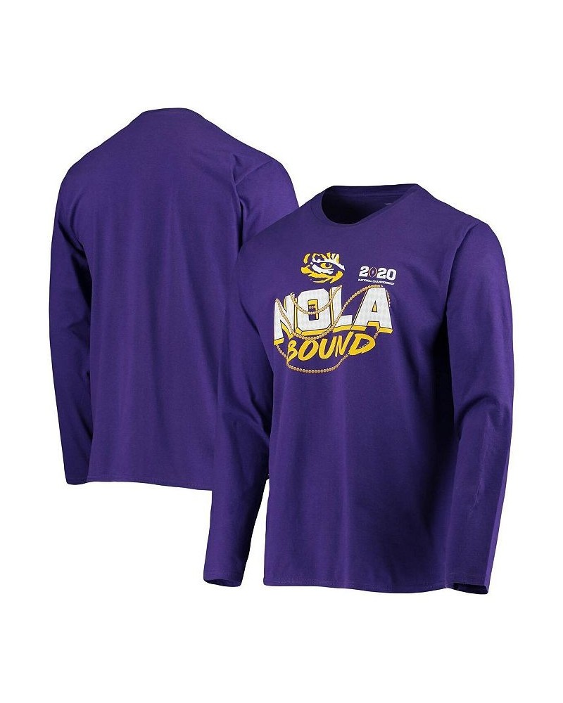 Men's Purple LSU Tigers NOLA Defensive Long Sleeve T-shirt $18.00 T-Shirts