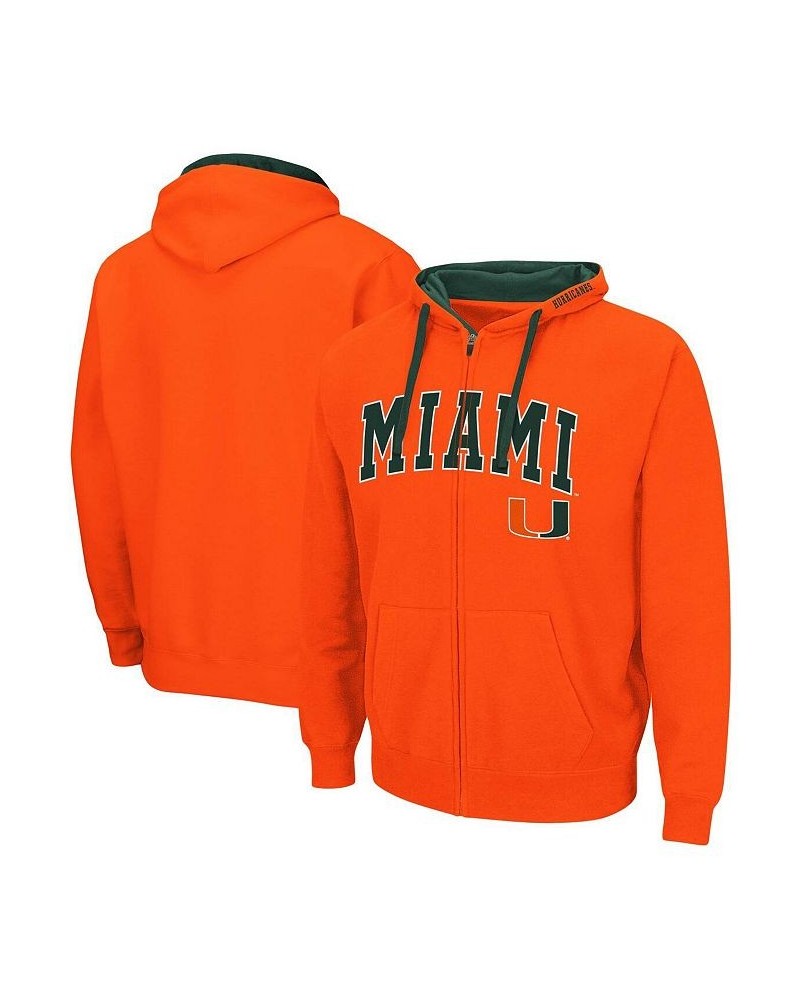 Men's Orange Miami Hurricanes Big and Tall Full-Zip Hoodie $30.10 Sweatshirt