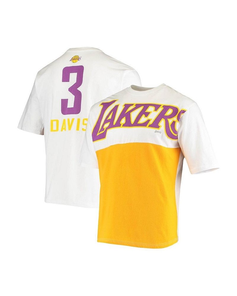 Men's Branded Anthony Davis White Los Angeles Lakers Yoke T-shirt $18.71 T-Shirts