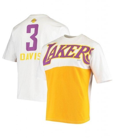 Men's Branded Anthony Davis White Los Angeles Lakers Yoke T-shirt $18.71 T-Shirts