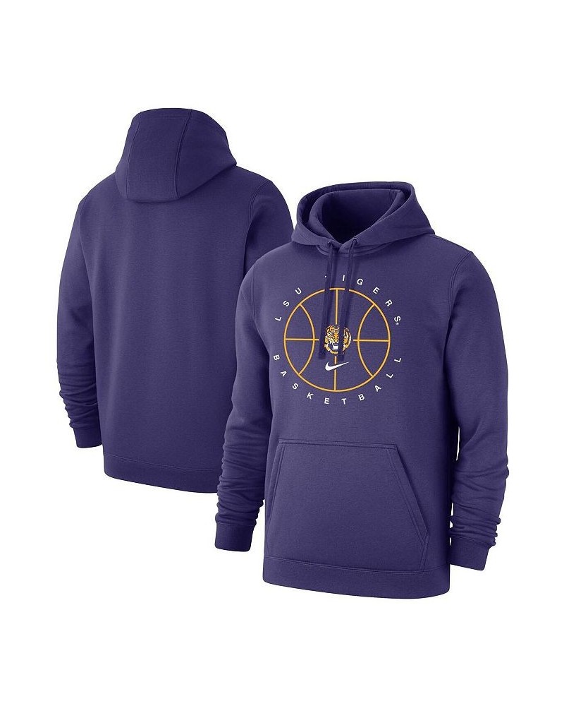 Men's Purple LSU Tigers Basketball Icon Club Fleece Pullover Hoodie $37.40 Sweatshirt