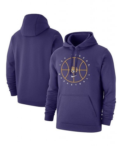 Men's Purple LSU Tigers Basketball Icon Club Fleece Pullover Hoodie $37.40 Sweatshirt