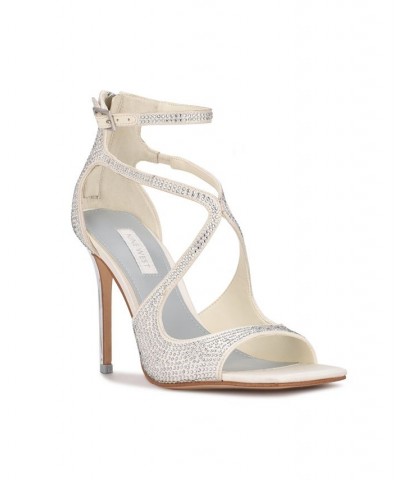 Women's Tulah Bridal Ankle Strap Sandals Ivory/Cream $53.55 Shoes