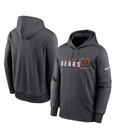 Men's Anthracite Chicago Bears Prime Logo Name Split Pullover Hoodie $43.20 Sweatshirt