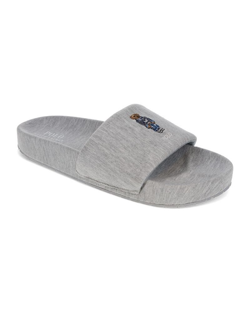 Men's Hendrick Bear Jersey Slide Gray $38.40 Shoes