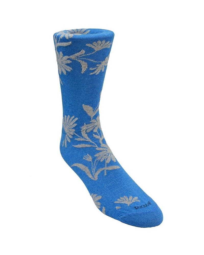 Men's Large Floral Dress Sock Blue $13.50 Socks