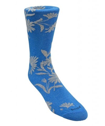 Men's Large Floral Dress Sock Blue $13.50 Socks