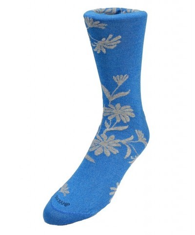 Men's Large Floral Dress Sock Blue $13.50 Socks