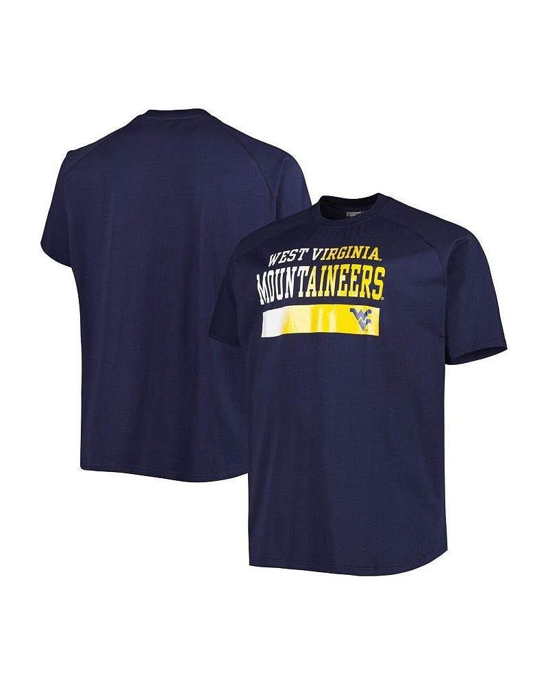 Men's Navy West Virginia Mountaineers Big and Tall Raglan T-shirt $26.09 T-Shirts