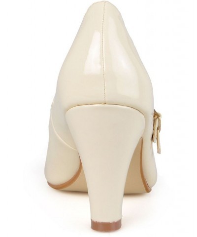 Women's Wendy Double Strap Heels Tan/Beige $32.00 Shoes