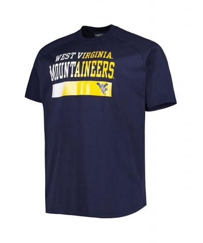 Men's Navy West Virginia Mountaineers Big and Tall Raglan T-shirt $26.09 T-Shirts