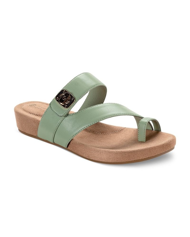 Rilleyy Footbed Flat Sandals Green $39.75 Shoes