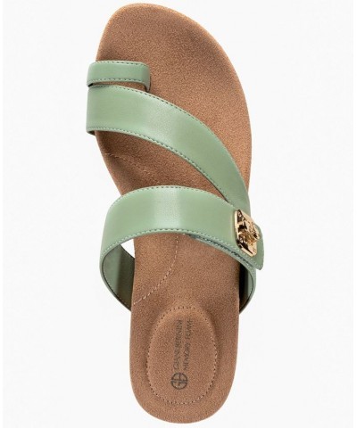 Rilleyy Footbed Flat Sandals Green $39.75 Shoes