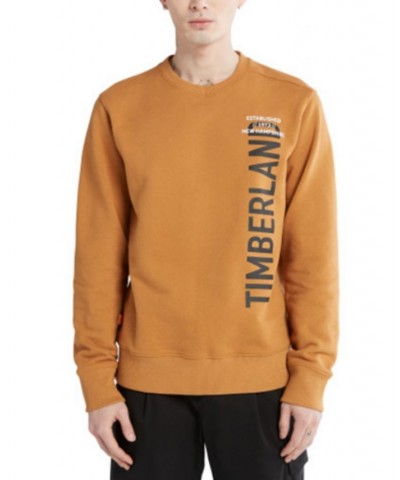 Mens Elevated Side Logo Brand Carrier Sweatshirt Brown $20.83 Sweatshirt