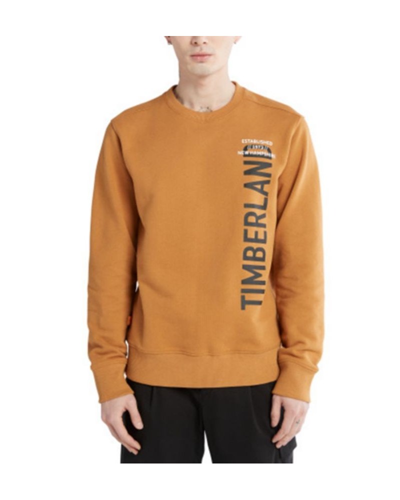 Mens Elevated Side Logo Brand Carrier Sweatshirt Brown $20.83 Sweatshirt