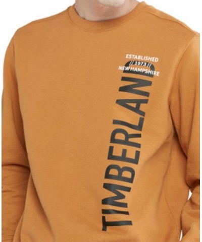 Mens Elevated Side Logo Brand Carrier Sweatshirt Brown $20.83 Sweatshirt