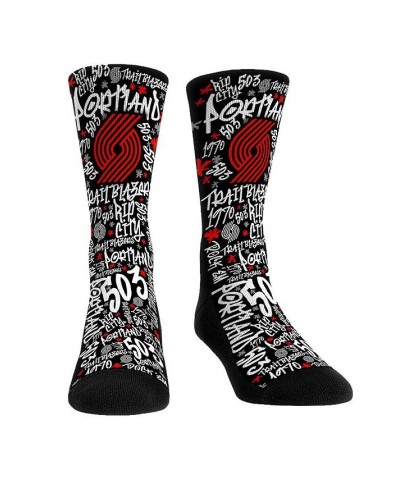 Men's and Women's Socks Portland Trail Blazers Graffiti Crew Socks $15.59 Socks