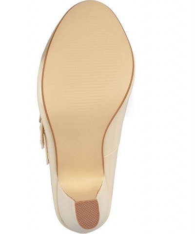 Women's Wendy Double Strap Heels Tan/Beige $32.00 Shoes