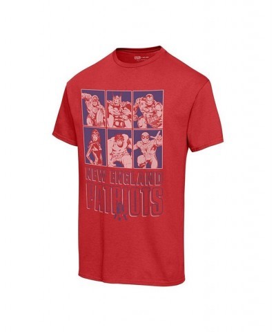 Men's and Women's Red New England Patriots Disney Marvel Avengers Line-Up T-shirt $18.00 Tops