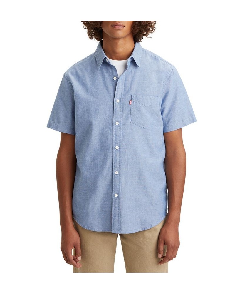 Men's Classic 1 Pocket Regular Fit Short Sleeve Shirt PD11 $25.85 Shirts