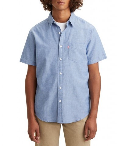 Men's Classic 1 Pocket Regular Fit Short Sleeve Shirt PD11 $25.85 Shirts