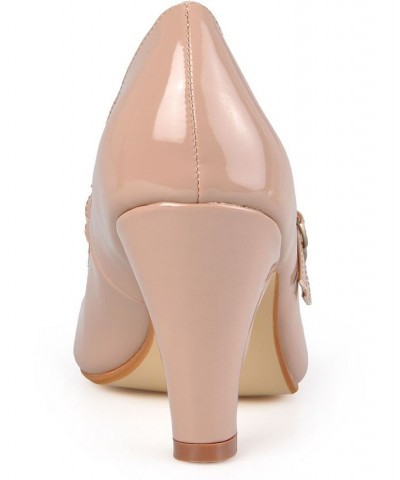 Women's Wendy Double Strap Heels Tan/Beige $32.00 Shoes