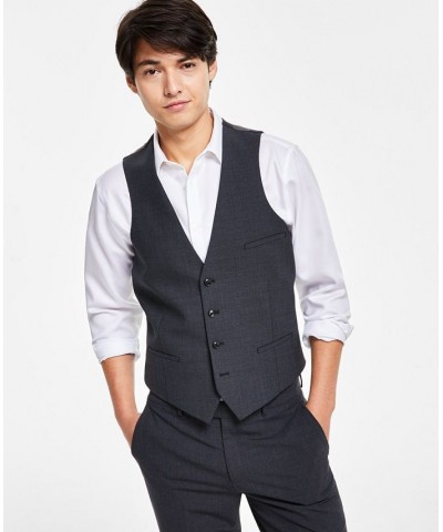 Men's Slim-Fit Solid Wool Suit Separates Charcoal $82.25 Suits