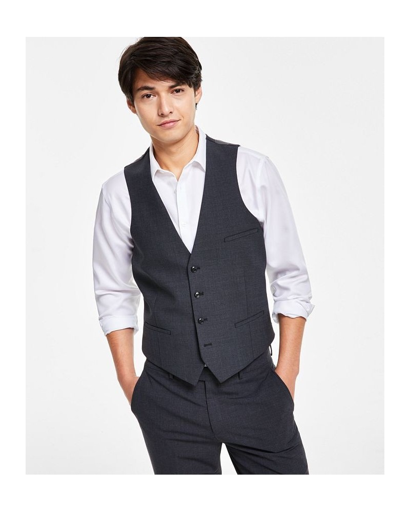 Men's Slim-Fit Solid Wool Suit Separates Charcoal $82.25 Suits