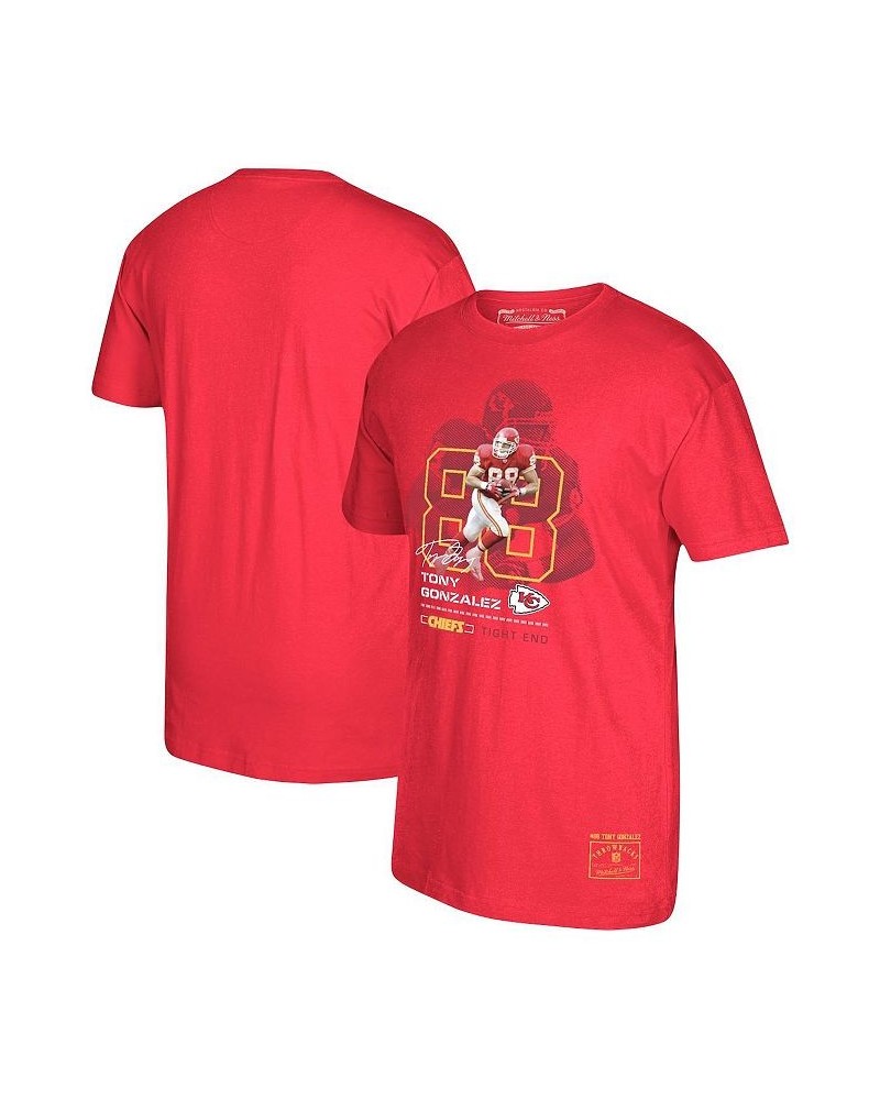 Men's Tony Gonzalez Red Kansas City Chiefs Retired Player Graphic T-shirt $23.50 T-Shirts