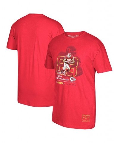 Men's Tony Gonzalez Red Kansas City Chiefs Retired Player Graphic T-shirt $23.50 T-Shirts