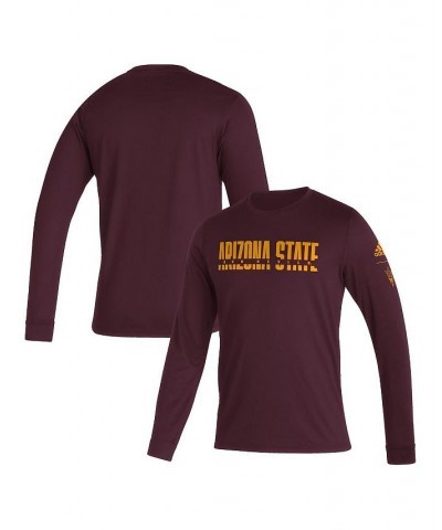 Men's Maroon Arizona State Sun Devils Sideline Locker Strikethrough Creator AEROREADY Long Sleeve T-shirt $20.79 T-Shirts