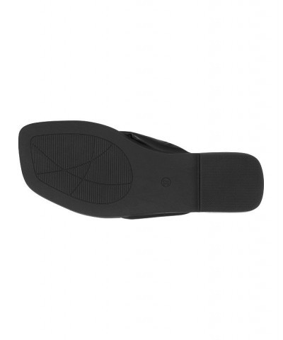 Women's Reid Flat Thong Sandals Black $34.19 Shoes