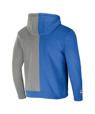 Men's NFL X Staple Blue, Gray Detroit Lions Split Logo Pullover Hoodie $33.65 Sweatshirt