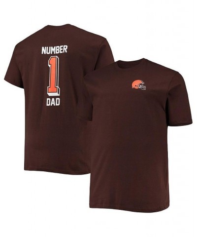 Men's Branded Brown Cleveland Browns Big and Tall 1 Dad 2-Hit T-shirt $19.78 T-Shirts