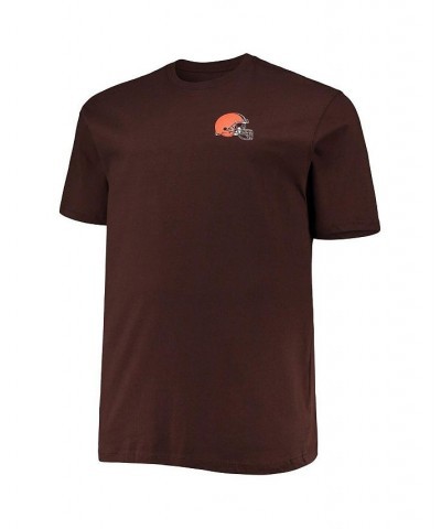 Men's Branded Brown Cleveland Browns Big and Tall 1 Dad 2-Hit T-shirt $19.78 T-Shirts