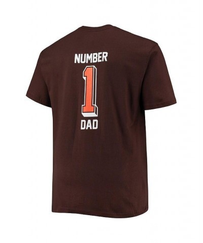 Men's Branded Brown Cleveland Browns Big and Tall 1 Dad 2-Hit T-shirt $19.78 T-Shirts