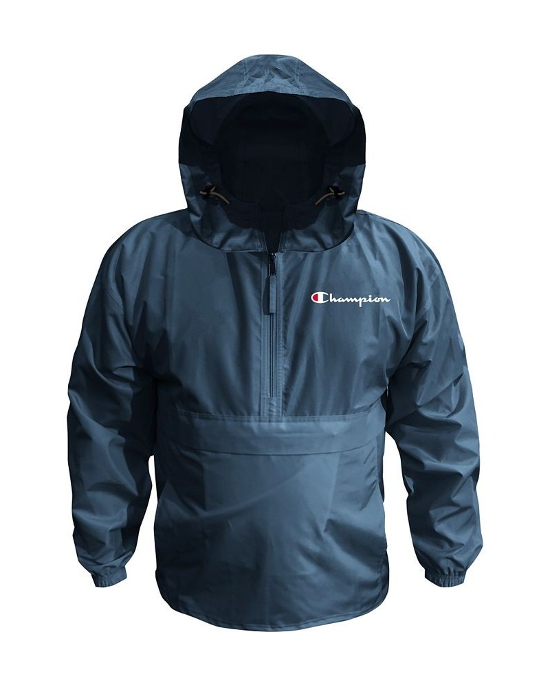 Men's Big & Tall Packable Hooded Jacket Blue $23.20 Jackets