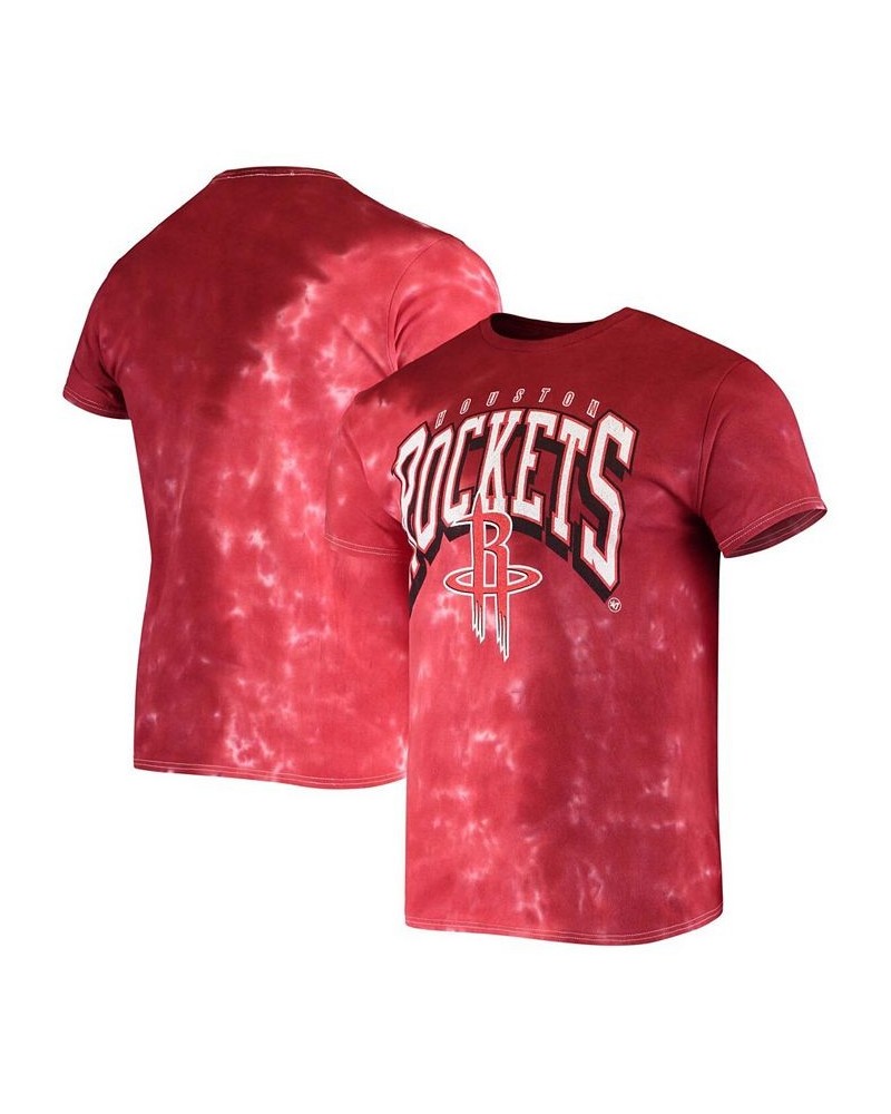 Men's Red Houston Rockets Vintage-Inspired Tie Dye Tubular T-shirt $19.79 T-Shirts