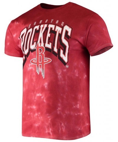 Men's Red Houston Rockets Vintage-Inspired Tie Dye Tubular T-shirt $19.79 T-Shirts