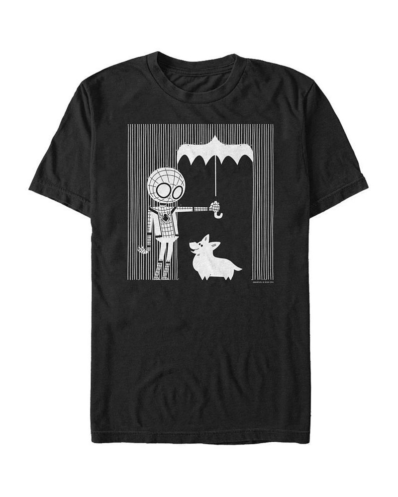 Marvel Men's Spider-Man Far From Home Umbrella Corgi, Short Sleeve T-shirt Black $19.59 T-Shirts