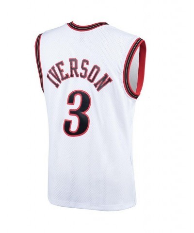 Men's Allen Iverson White Philadelphia 76ers 2000 Hardwood Classics Swingman Player Jersey $46.40 Jersey