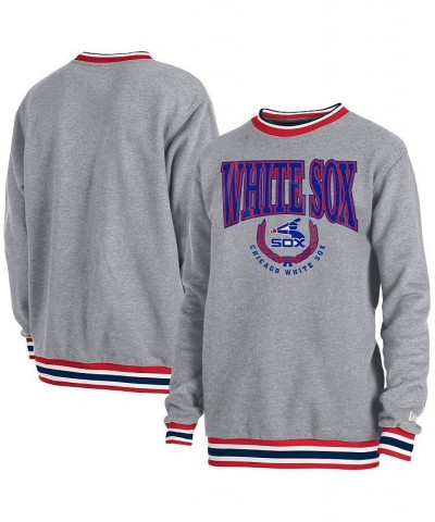 Men's Heather Gray Chicago White Sox Throwback Classic Pullover Sweatshirt $44.10 Sweatshirt