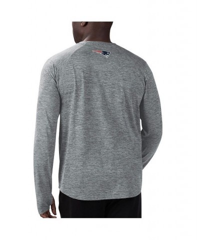 Men's Gray New England Patriots Base Long Sleeve T-shirt $38.49 T-Shirts