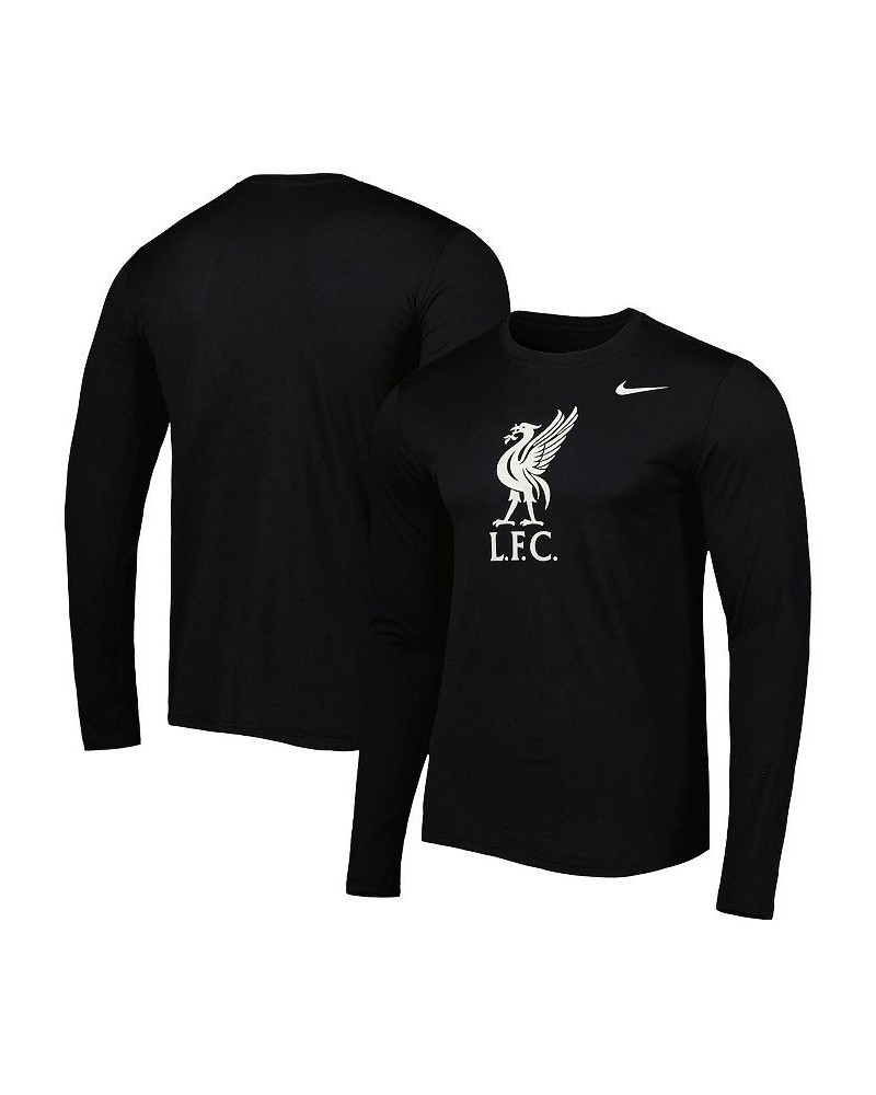 Men's Black Liverpool Primary Logo Legend Performance Long Sleeve T-shirt $28.99 T-Shirts