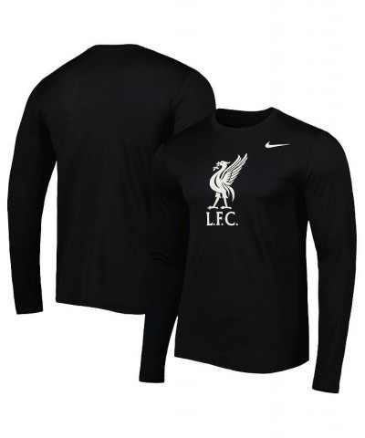 Men's Black Liverpool Primary Logo Legend Performance Long Sleeve T-shirt $28.99 T-Shirts