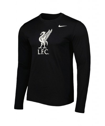 Men's Black Liverpool Primary Logo Legend Performance Long Sleeve T-shirt $28.99 T-Shirts