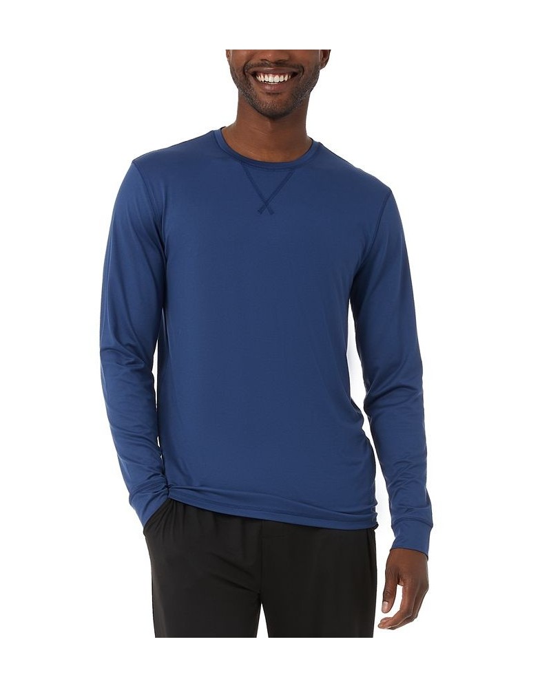 Men's Crewneck Long-Sleeve Pajama Shirt Space $12.58 Pajama