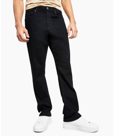 Men's Straight-Fit Stretch Jeans Black $17.84 Jeans