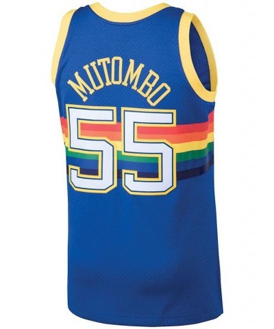 Men's Dikembe Mutombo Blue Denver Nuggets 1991-92 Hardwood Classics Swingman Jersey $55.10 Jersey