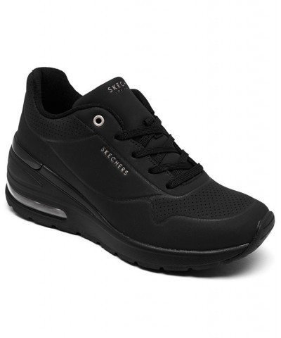 Women's Million Air - Elevated Air Wedge Casual Sneakers Black $39.95 Shoes